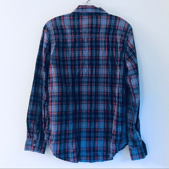 Carhartt Blue and Cranberry Plaid Button Up - Picture 7 of 7